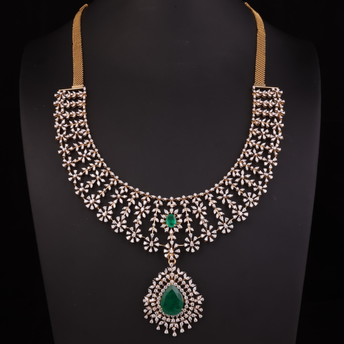 Buy Necklaces Online | Myra Diamond Necklace from Indeevari