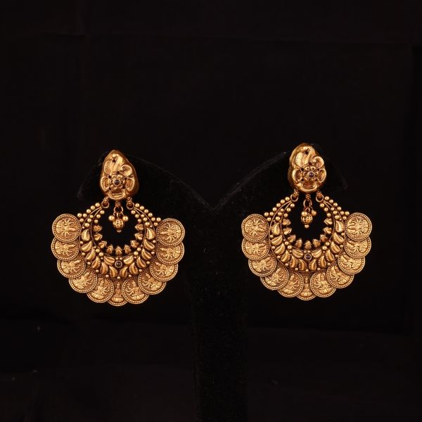 Lakshmi Kasu Chandbali Earrings