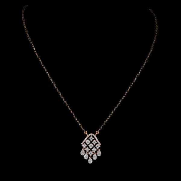 Nishika Diamond Black Beads Chain