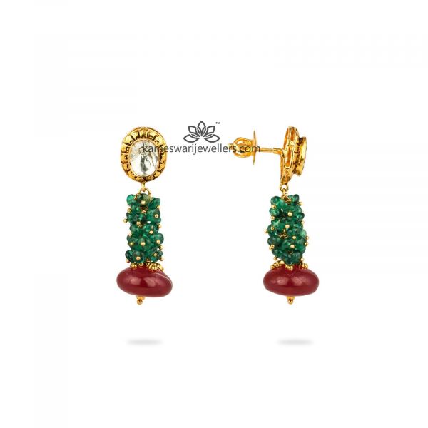 Mangala Emerald and Rubi Earrings