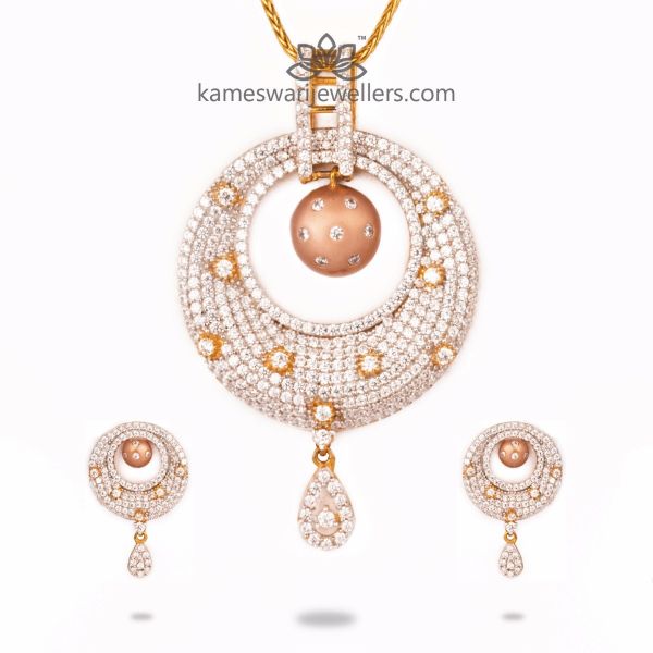 Rose polished CZ Set