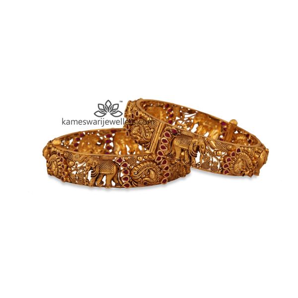 Maya Antique Elephant Bangle