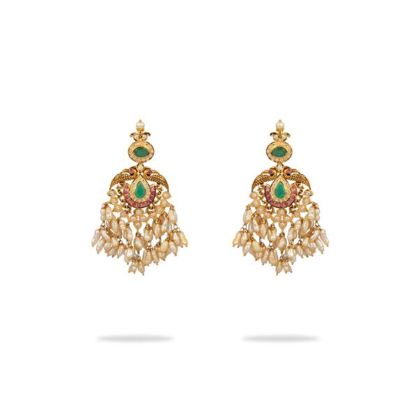 Jharoka Pearl Earrings
