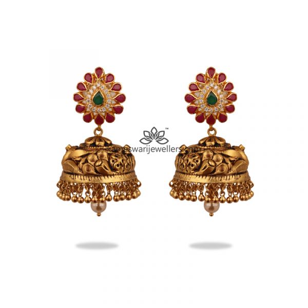 Vriteka Antique Jhumkis