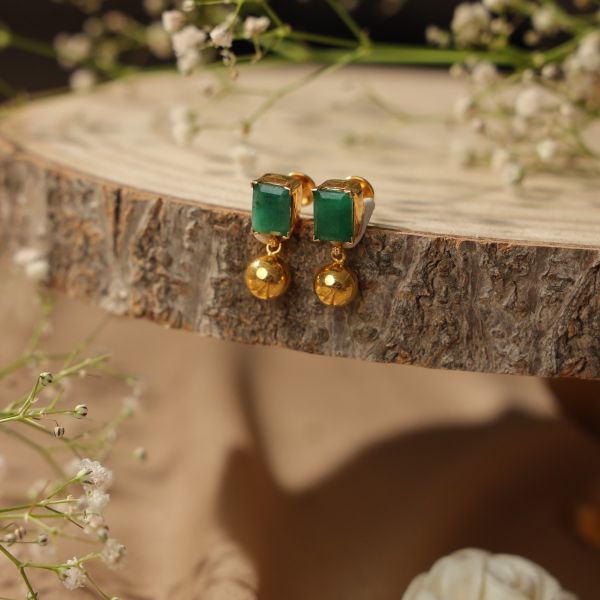 Emerald Stud Earrings