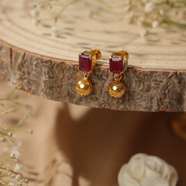 Ruby Stud Earrings