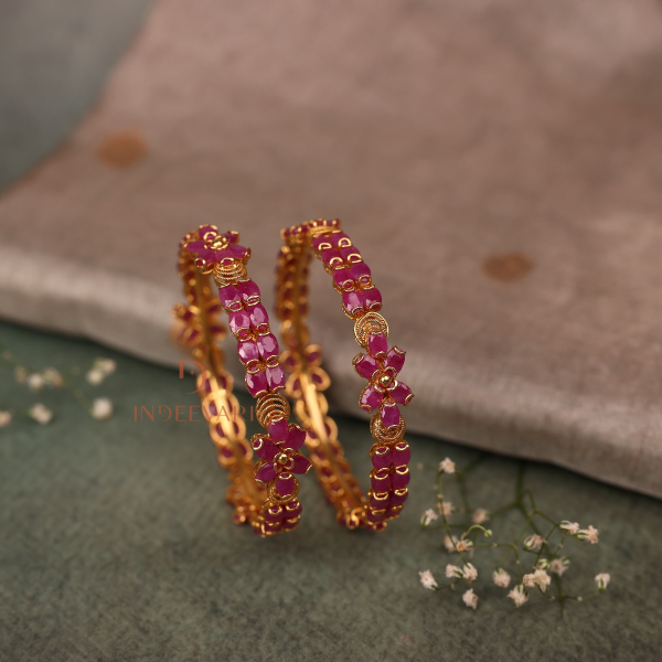 Floret Ruby Bangles