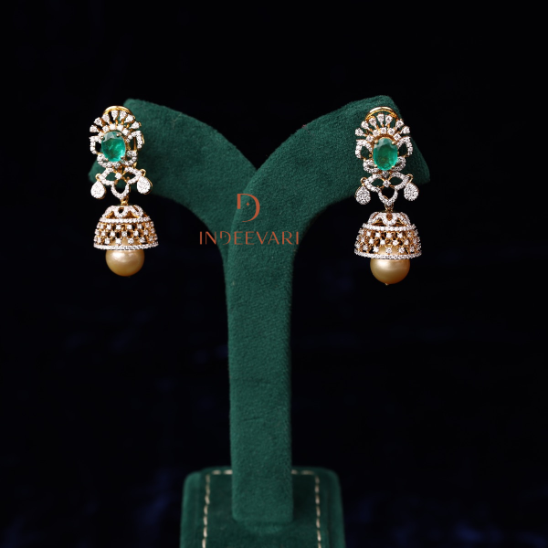 Grandiose Floret Diamond Jhumkis