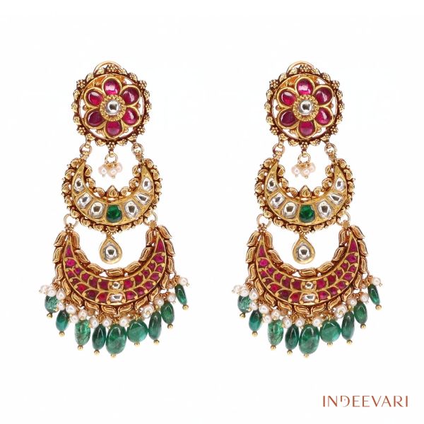 Floral Heritage Chandbali Earrings