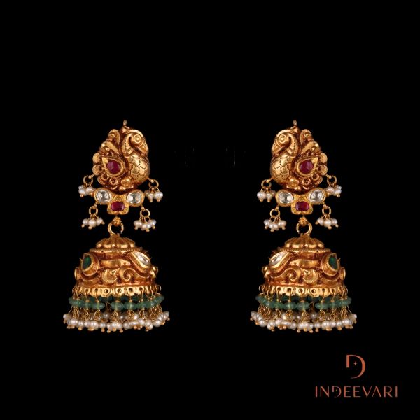 Mayurika Intricate Nakshi Jhumkis