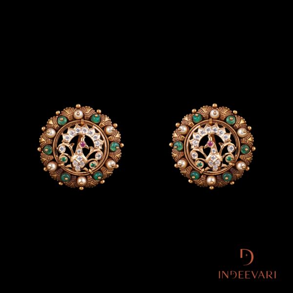 Kalpa Mayuri Nakshi Studs