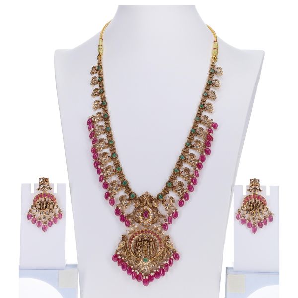 Regal Ramparivar Ruby Necklace Set