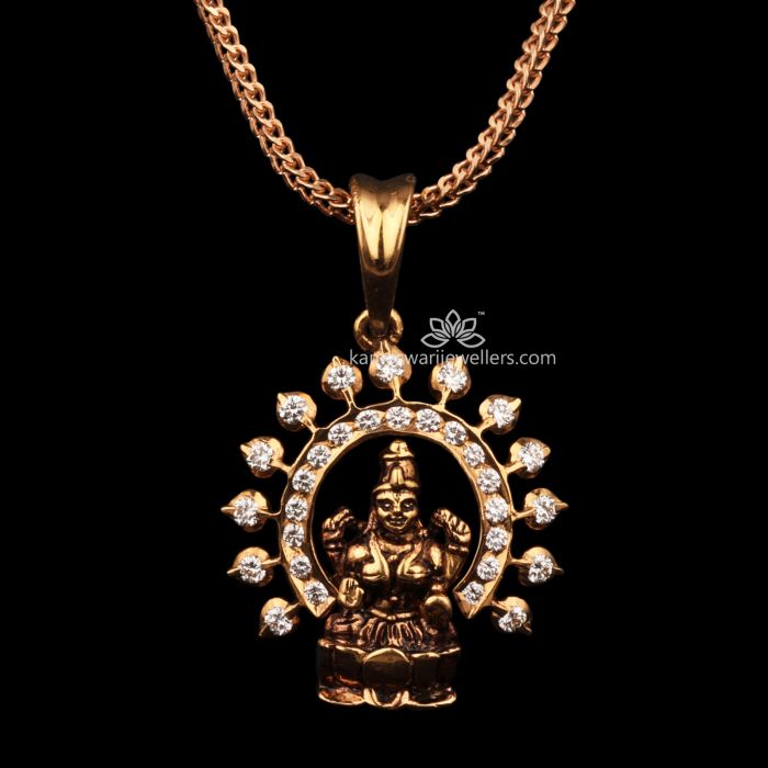 Diamond on sale lakshmi pendant