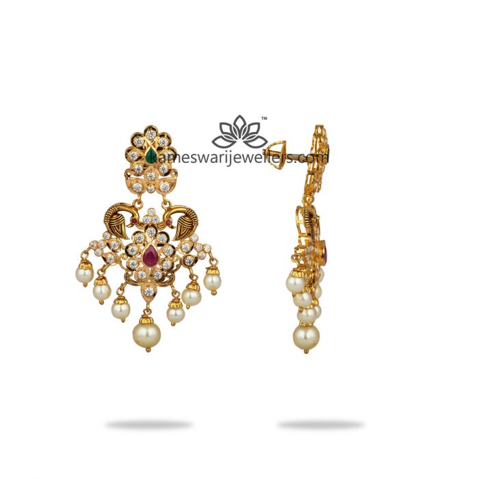 Dailywear Ruby & Emerald Studs By Lagu Bandhu - Lagu Bandhu