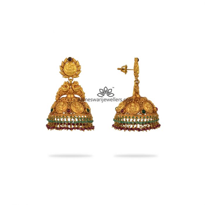 Buy Traditional Ornate Antique Jhumkas | Karuri Jewellers