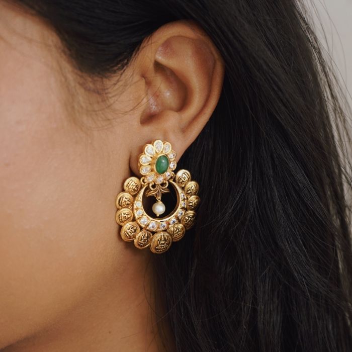 Buy Gold-Toned & Peach Earrings for Women by Crunchy Fashion Online |  Ajio.com